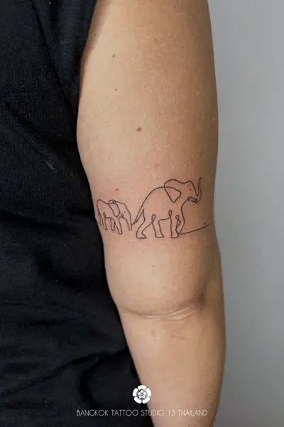 abstract-tattoo-elephant-and-baby-thailand