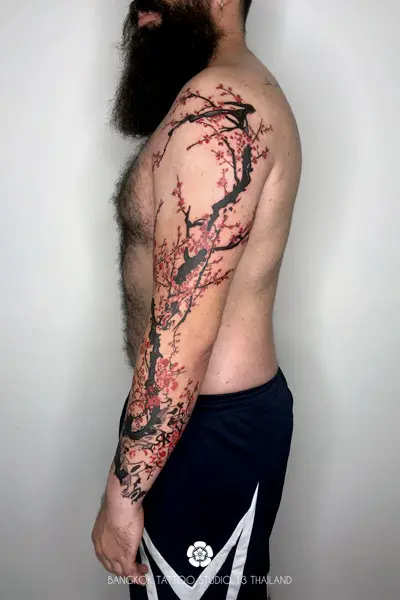 japanese-tattoo-sakura-tree-full-arm