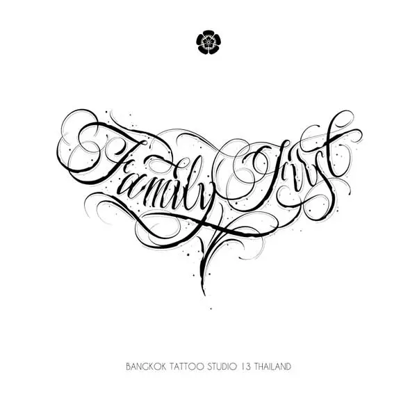 lettering-tattoo-design-family-first