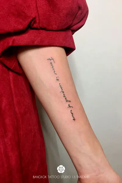 typography-tattoo-forever-is-composed-of-nows