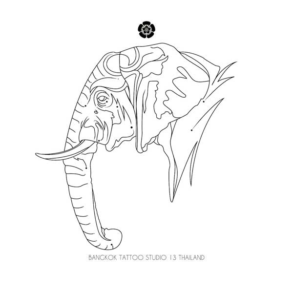abstract-elephant-tattoo-design
