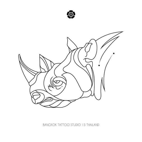 abstract-rhinoceros-tattoo-design
