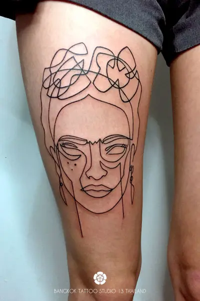 abstract-one-line-tattoo-women-face-leg-bangkok
