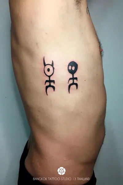 black-ink-einstrende-neubauten-logo-tattoo-bangkok