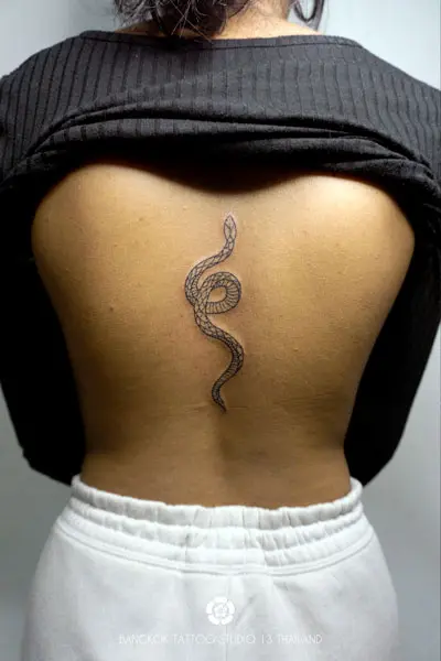 black-ink-tattoo-snake-woman