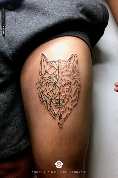 graphic-black-ink-geometric-wolf-tattoo-bangkok