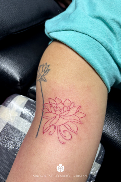 color-flower-red-tattoo-thailand