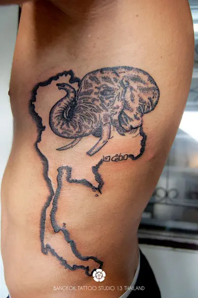 dotwork-tattoo-elephant-map-thailand