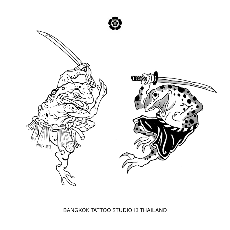 japanese-frog-samurai-tattoo-design