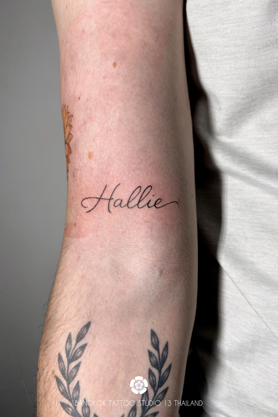 typography-name-hallie-tattoo-bangkok