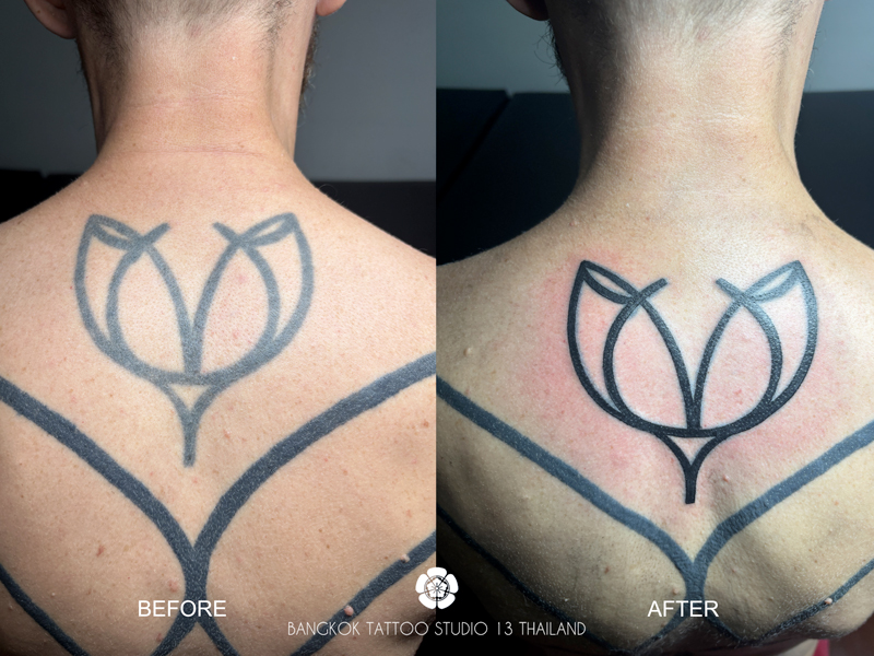 repair-old-tribal-lotus-tattoo-thailand