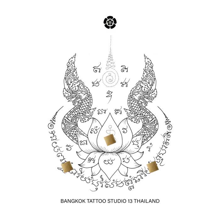 sak-yant-naga-twin-lotus-tattoo-design