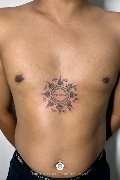 sak-yant-8-directions-talisman-paed-tidt-thai-tattoo-thailand