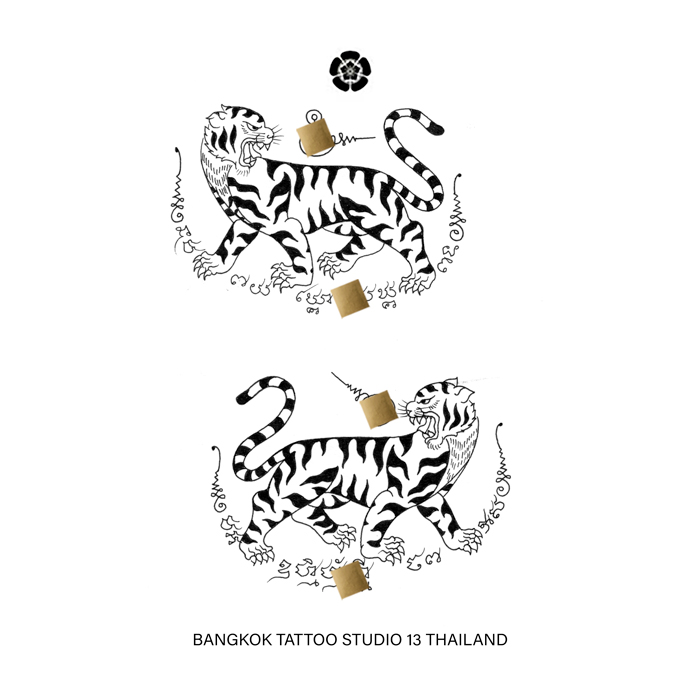 sak-yant-tiger-looking-back-side-tattoo-design