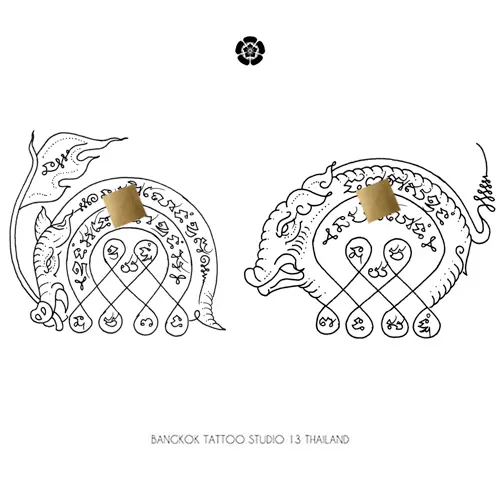 sak-yant-buffalo-kwai-tanu-tattoo-design