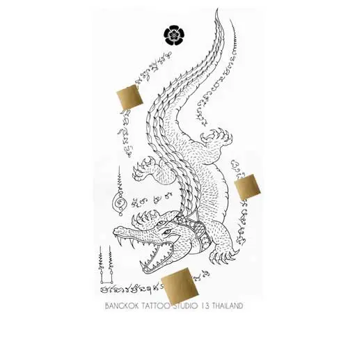 sak-yant-crocodile-tattoo-design
