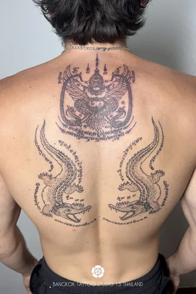 sak-yant-full-back-2-crocodile-garuda-tattoo-thailand
