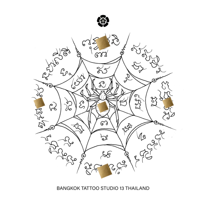 sak-yant-spider-tattoo-design
