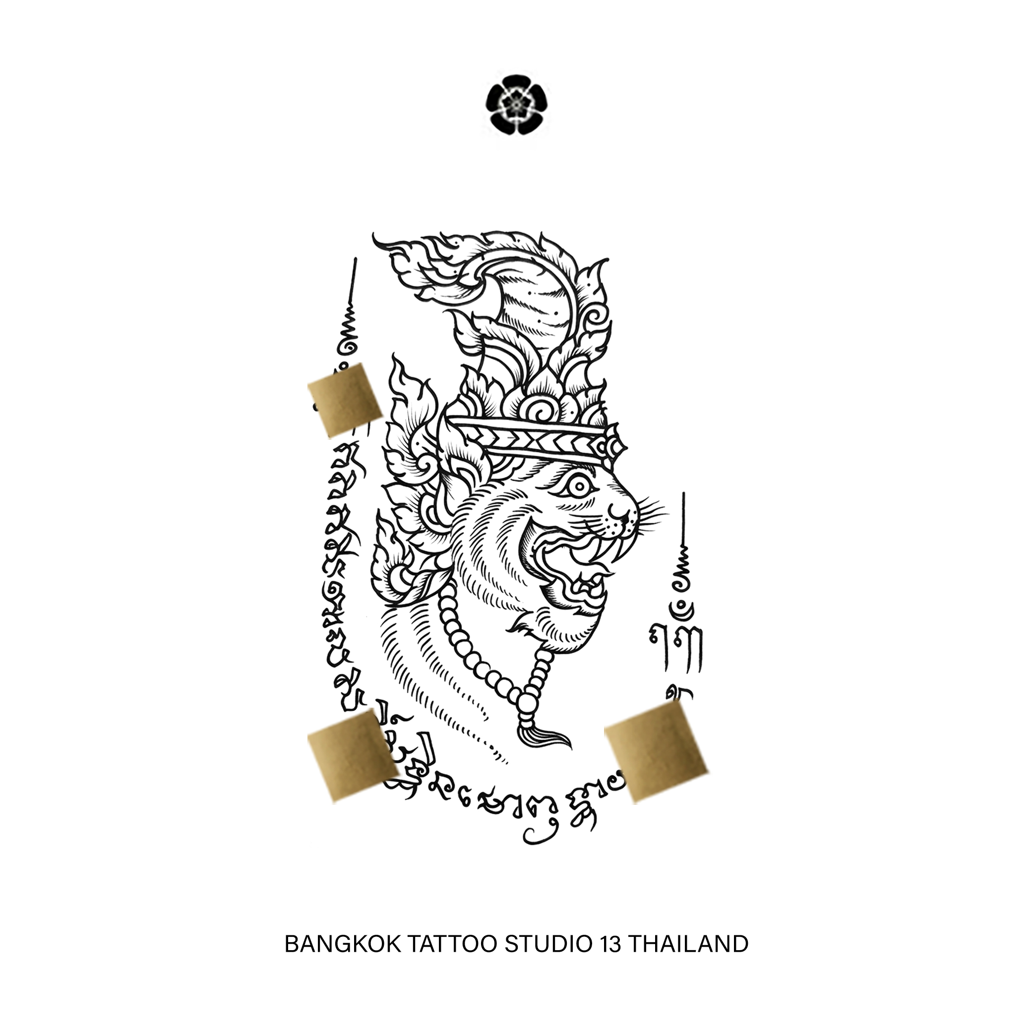 sak-yant-tiger-headed-hermit-tattoo-design