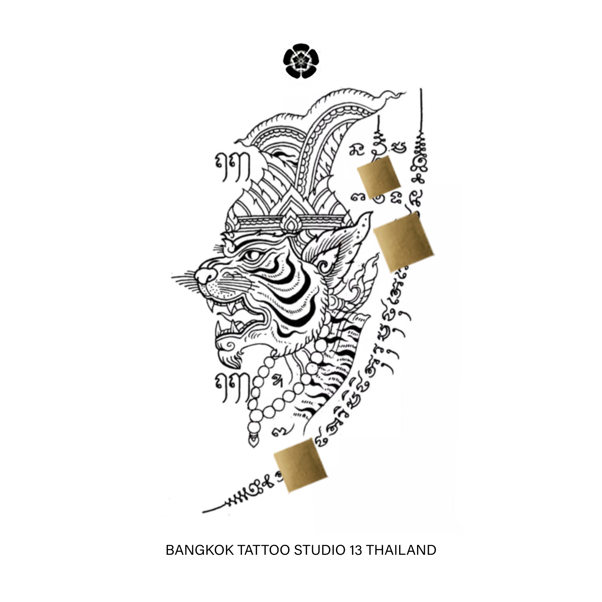 sak-yant-tiger-headed-hermit-tattoo-design