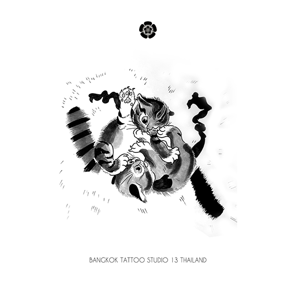 funny-cat-tattoo-design