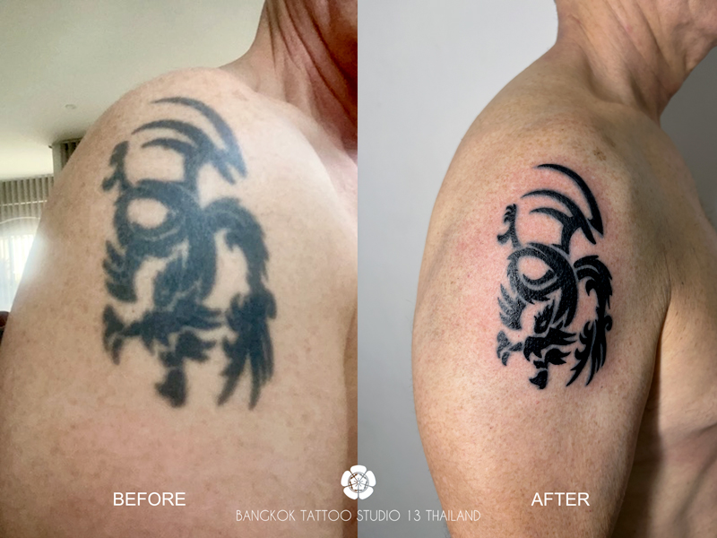repair-old-tribal-dragon-tattoo-thailand