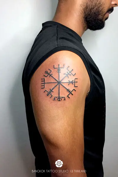 viking-tattoo-compass-traditional-nordic
