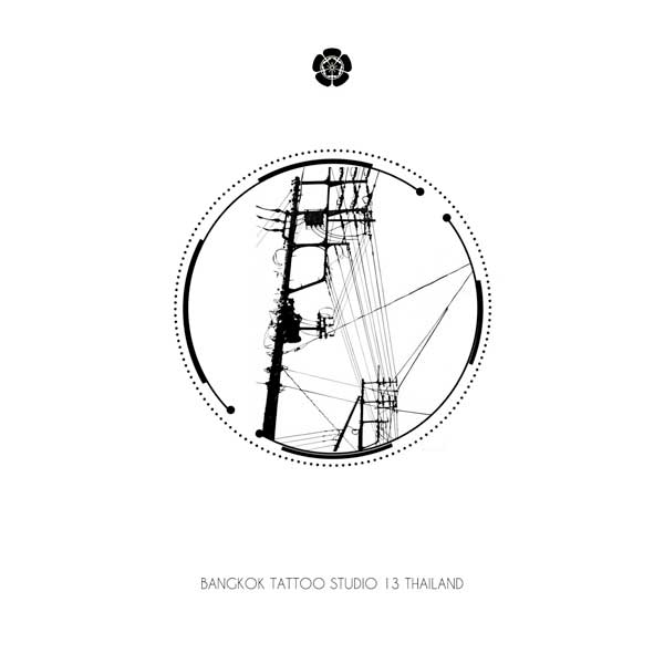 artwork-electric-pole-graphic-vision-tattoo-design